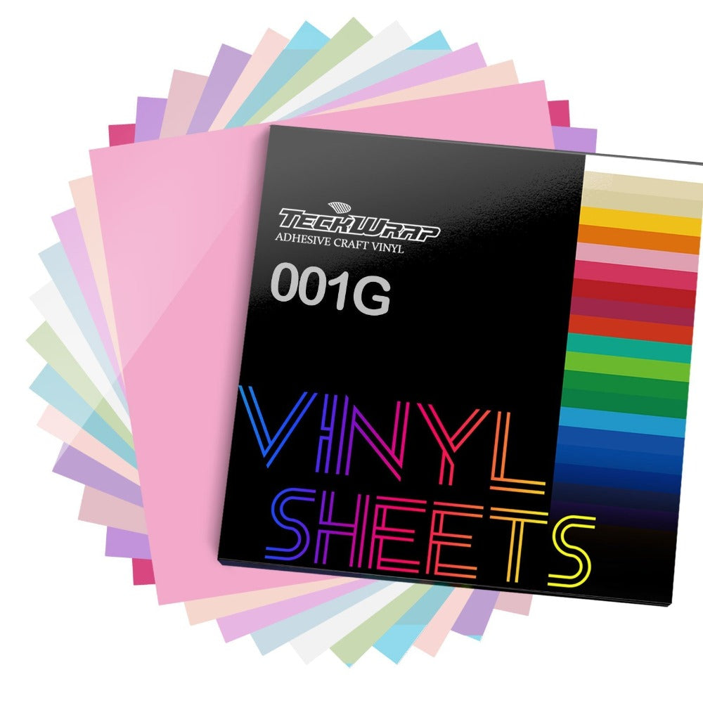 TeckWrapCraft - Pastel - Vinyle 001G Brillant - Pack 12 feuilles