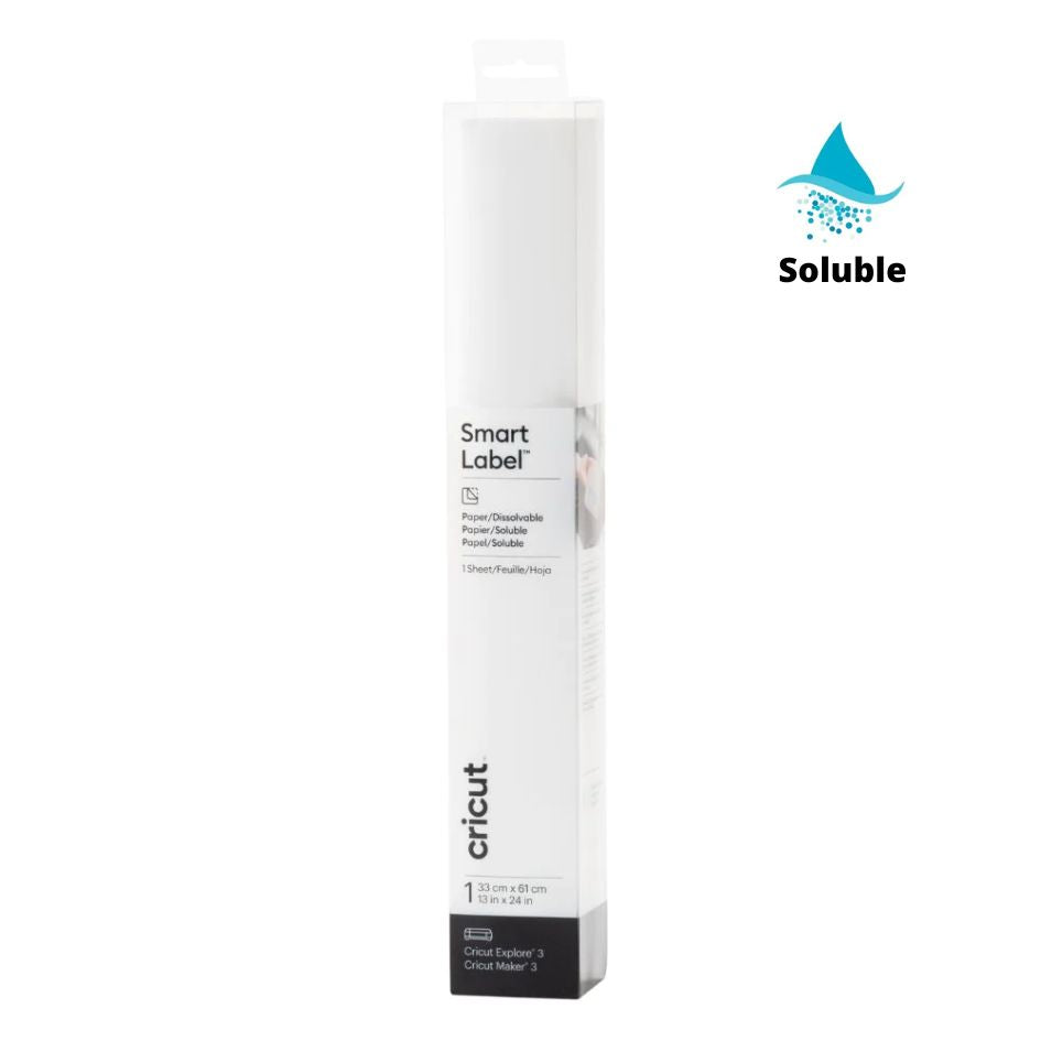 Cricut - Papier Autocollant Soluble - Blanc - 33 x 61 cm