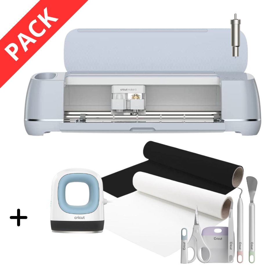 pack maker cricut machine de decoupe et minipress pour bien commencer