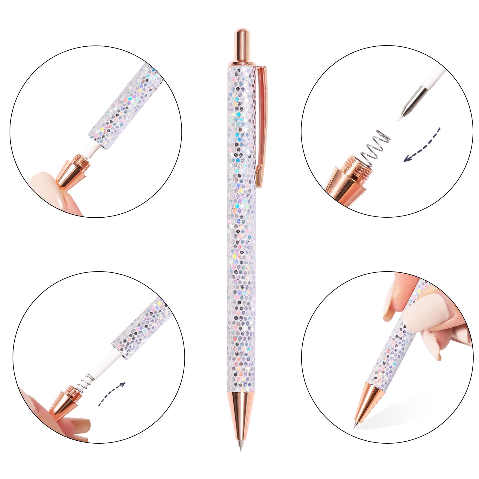 Glitter Sparkle Weeding Pen - US to US / White - TeckwrapCraft