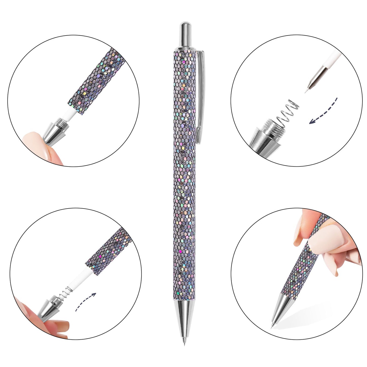 Glitter Sparkle Weeding Pen - US to US / Black - TeckwrapCraft