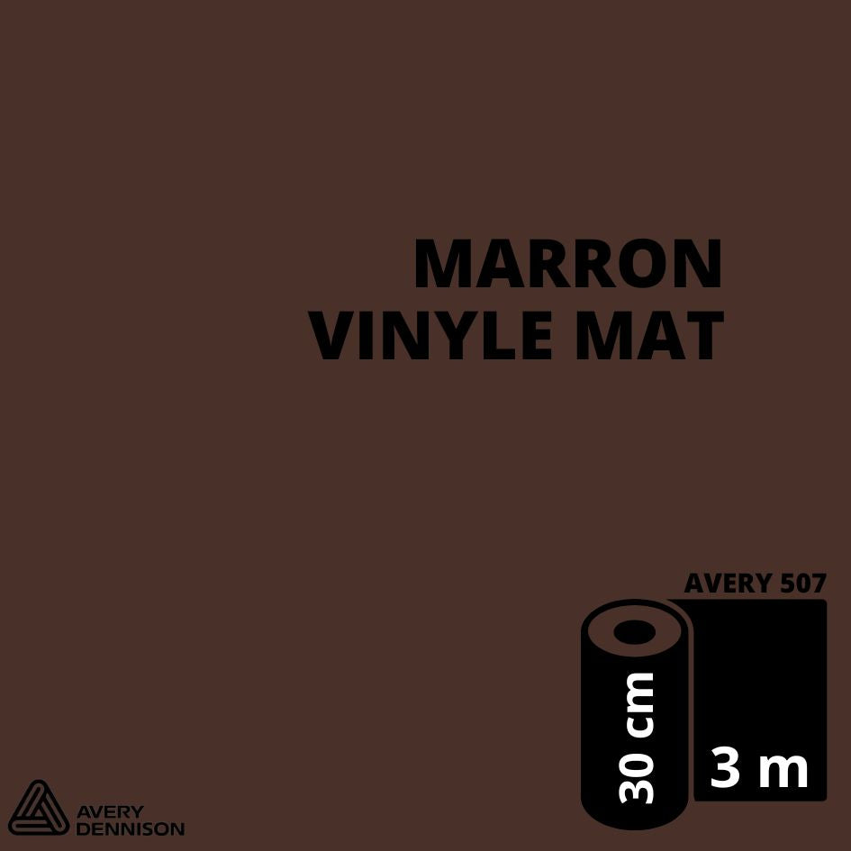 AVERY 500 - Vinyle Adhésif - Marron - Mat - 30 cm x 3 m
