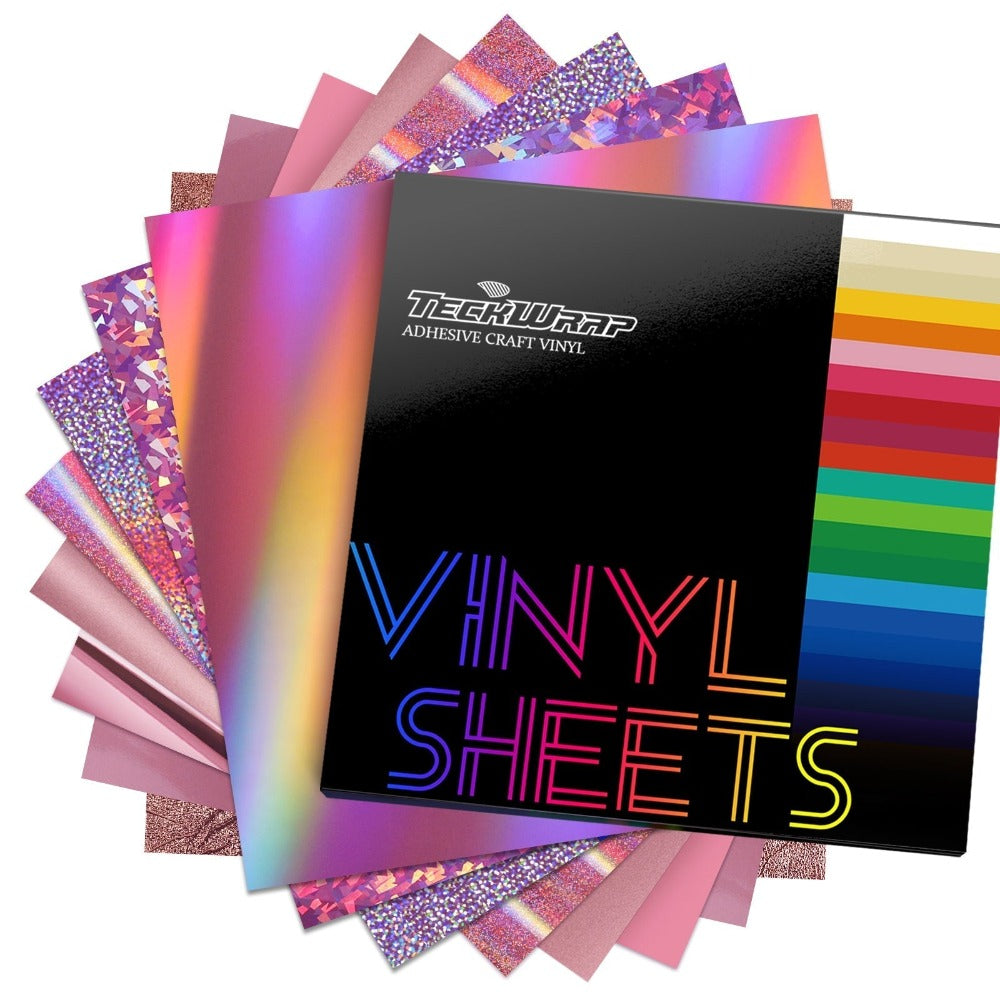 TeckWrapCraft - Color Tone - Vinyles Assortis - Tons Or Rose - Pack 8 feuilles