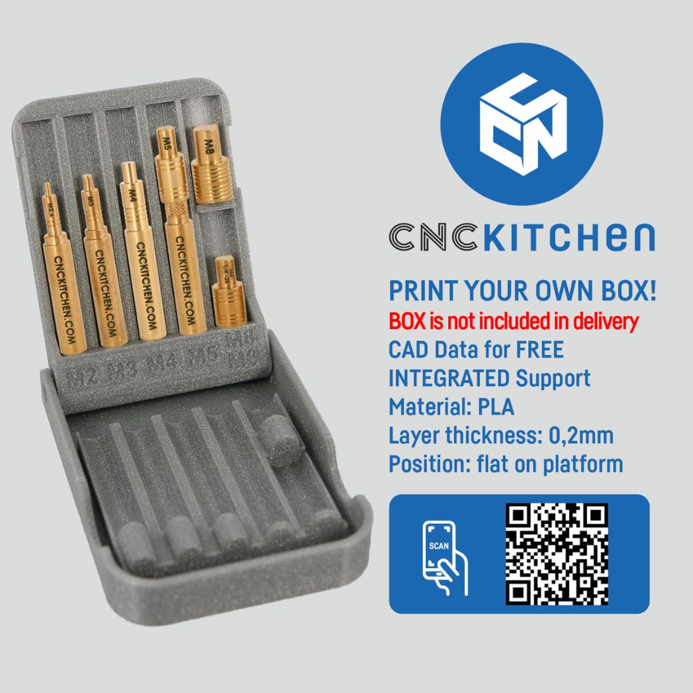 CNC Kitchen - Pannes à Souder M2-M8 V2 - Kit de 7 pièces