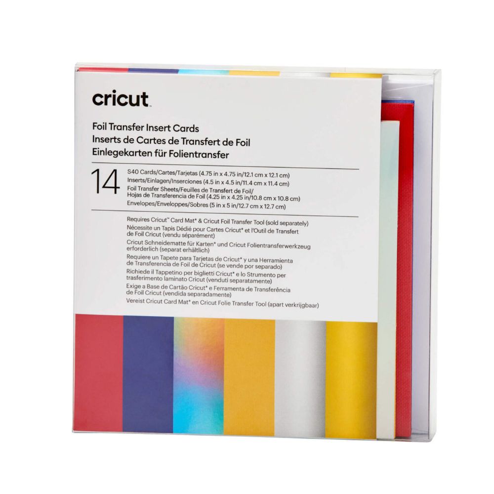 Cricut - Maker/Explore - 14 Cartes, Inserts, Foil et Enveloppes Célébration - 12 x 12 cm
