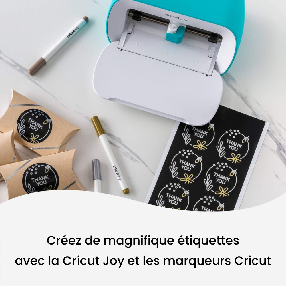 Cricut - Joy - Marqueurs métalliques permanents - Or/Argent/Cuivre (Gold/Silver/Copper) - 3 pièces