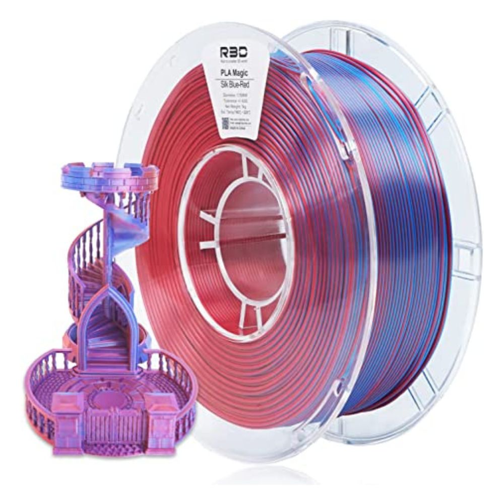 R3D - PLA Magic Silk - Bleu & Rouge (blue-red) - 1,75 mm - 1 kg
