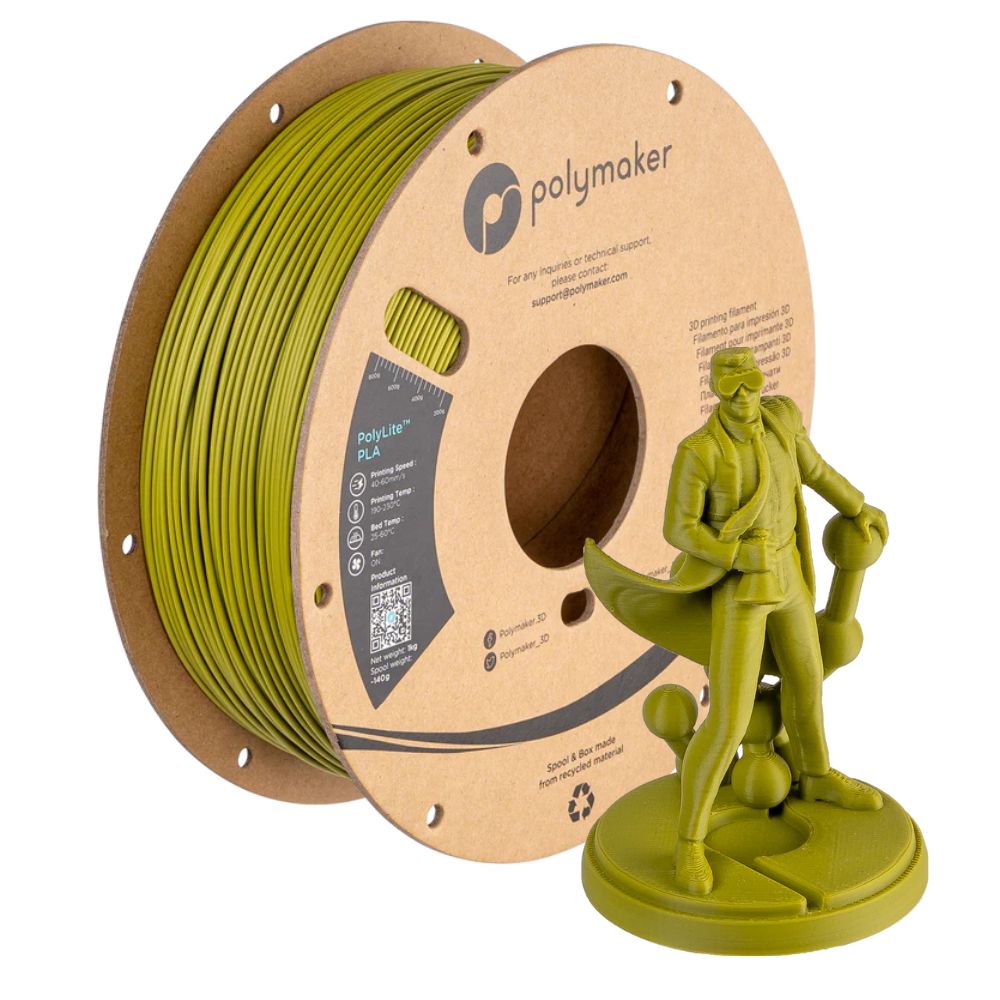 Polymaker - PolyLite PLA - Vert Olive (Olive Green) - 1,75 mm - 1 kg