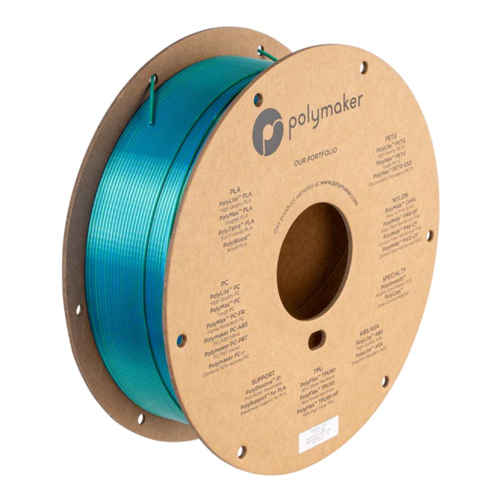 Polymaker - PolyLite Dual Silk PLA - Caraïbes (Caribbean) - 1,75 mm - 1 kg
