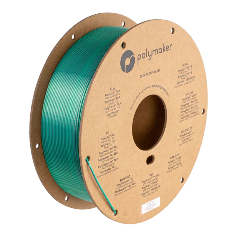 Polymaker - PolyLite Dual Silk PLA - Jadéite (Jadeite) - 1,75 mm - 1 kg