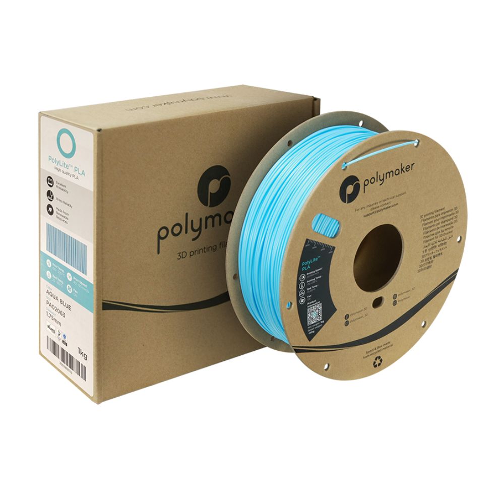 Polymaker - PolyLite PLA - Bleu Ciel (Sky Blue) - 1,75 mm - 1 kg