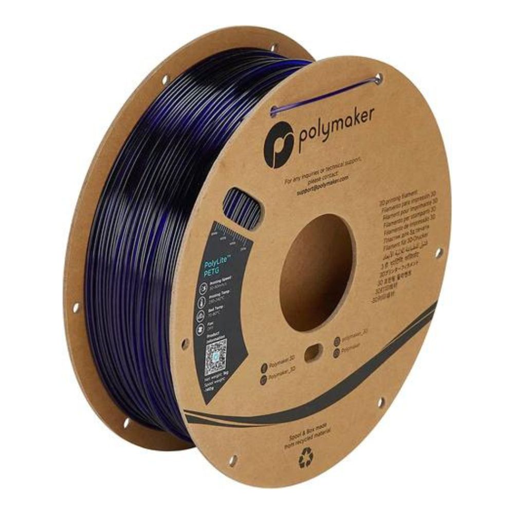 Polymaker - PolyLite Translucent PETG - Bleu (Blue) - 1,75 mm - 1 kg
