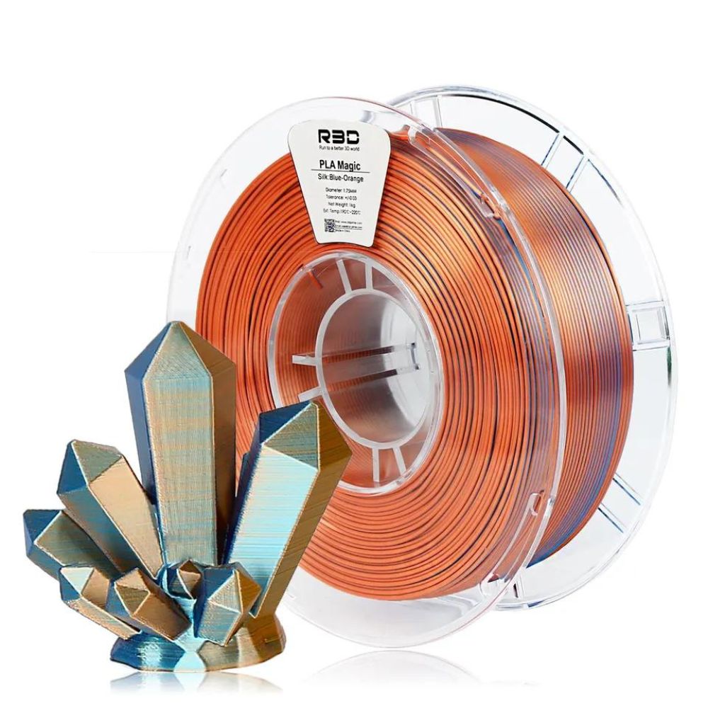 R3D - PLA Magic Silk - Bleu & Orange (Blue-Orange) - 1,75 mm - 1 kg