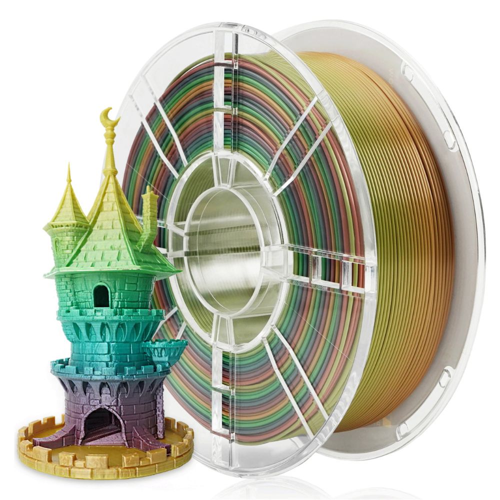 R3D - PLA Magic Silk - Arc-en-ciel 1 (Rainbow One) - 1,75 mm - 1 kg