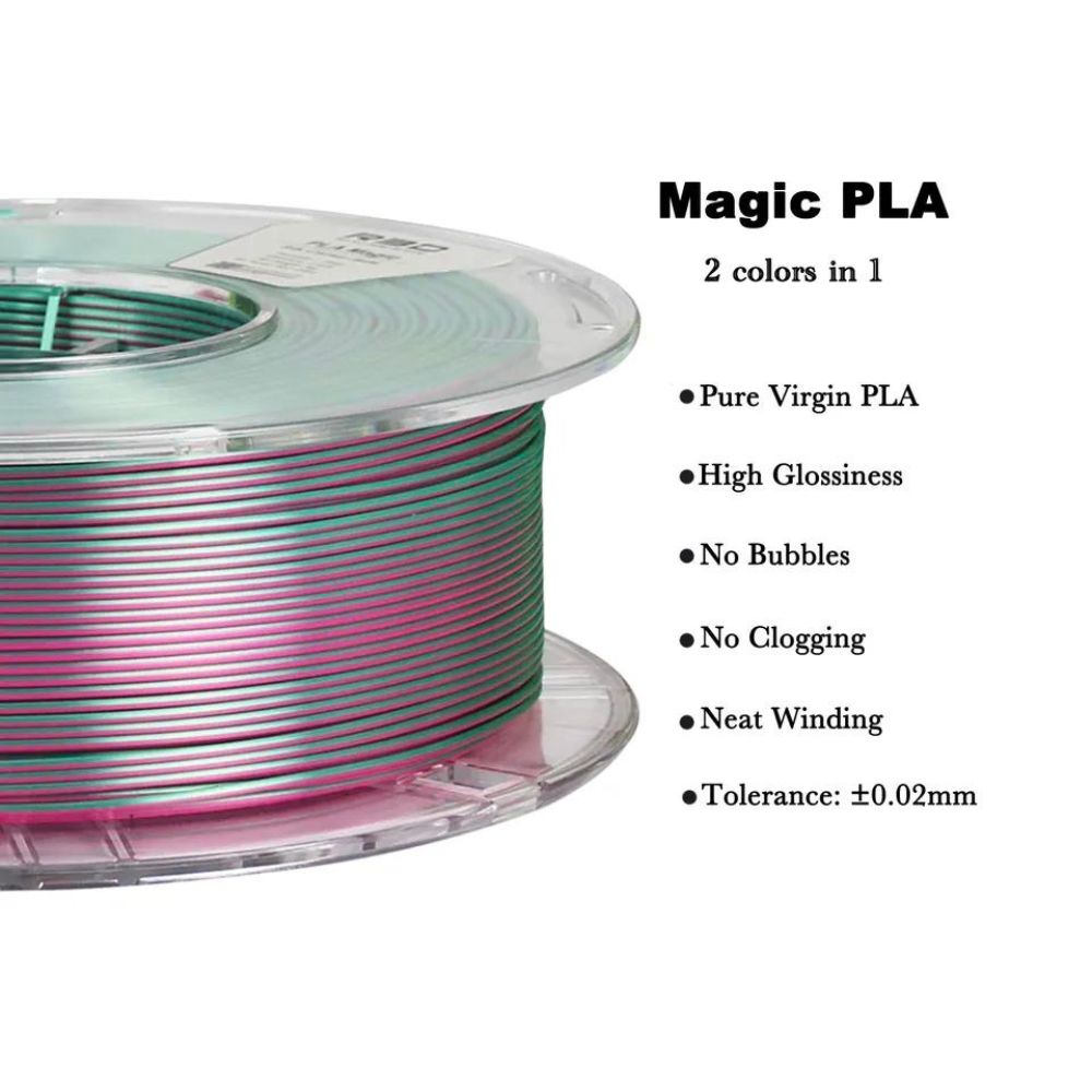 R3D - PLA Magic Silk - Magenta & Jade (Rose Red-Jade) - 1,75 mm - 1 kg