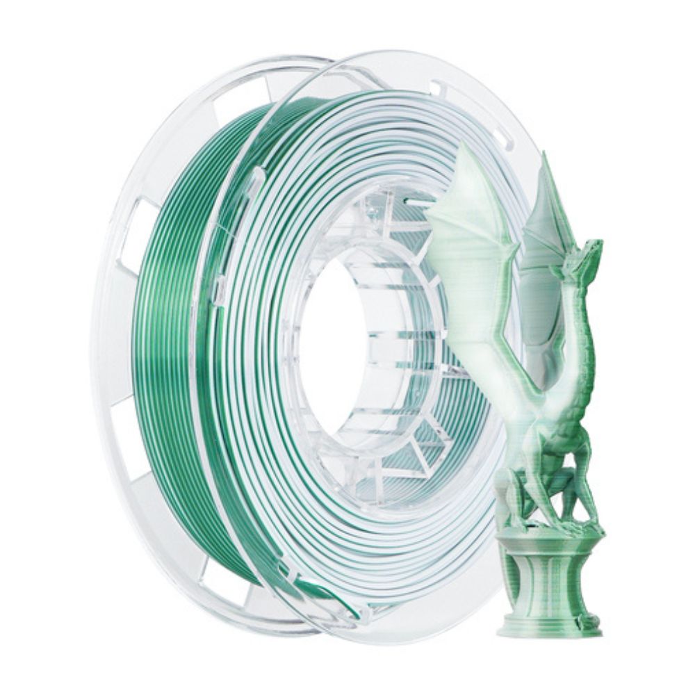 R3D - PLA Magic Silk - Vert & Blanc (Green-White) - 1,75 mm - 1 kg