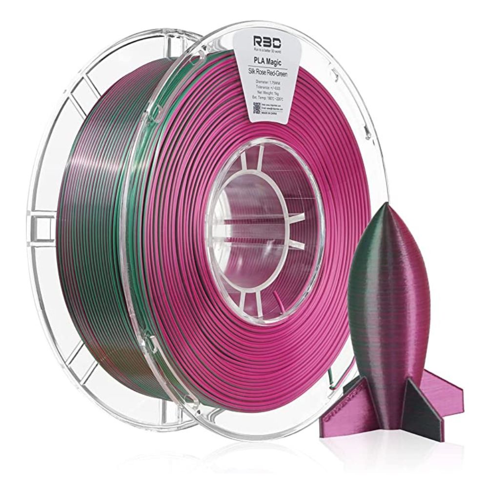 R3D - PLA Magic Silk - Magenta & vert (rose red-green) - 1,75 mm - 1 kg