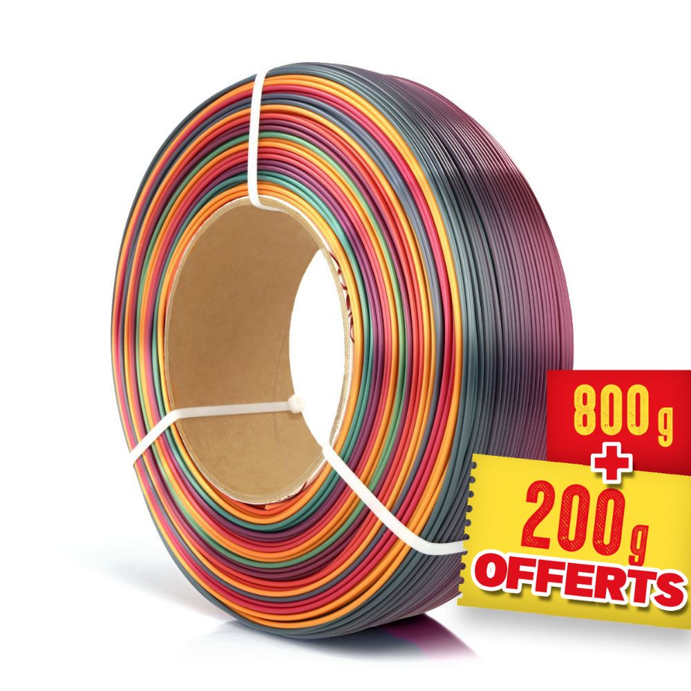 Rosa3D - PLA Rainbow - Arc-en-ciel Tropical (Multicolour Silk Tropical) - 1,75 mm - 1 kg Refill