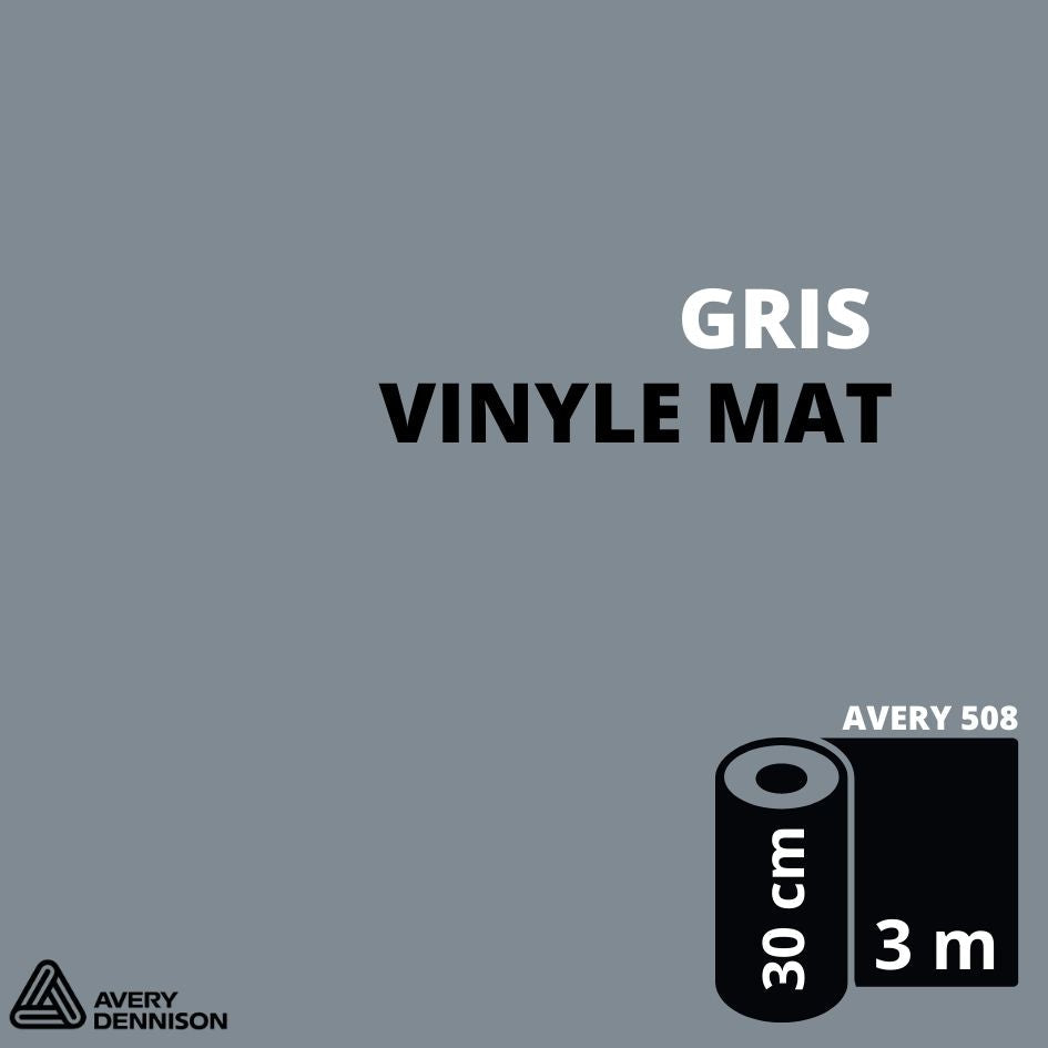 AVERY 500 - Vinyle Adhésif - Gris Mat - 30 cm x 3 m