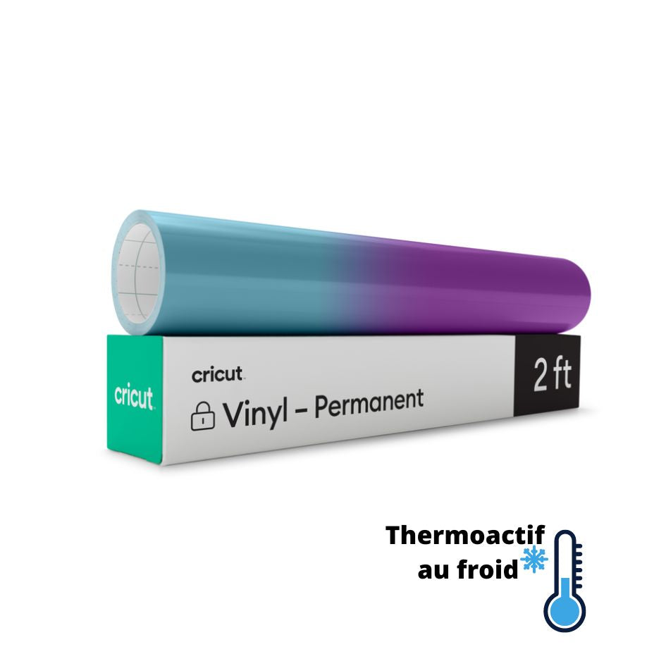 vinyle autocollant thermoactif au froid bleu violet cricut vinyl permanent