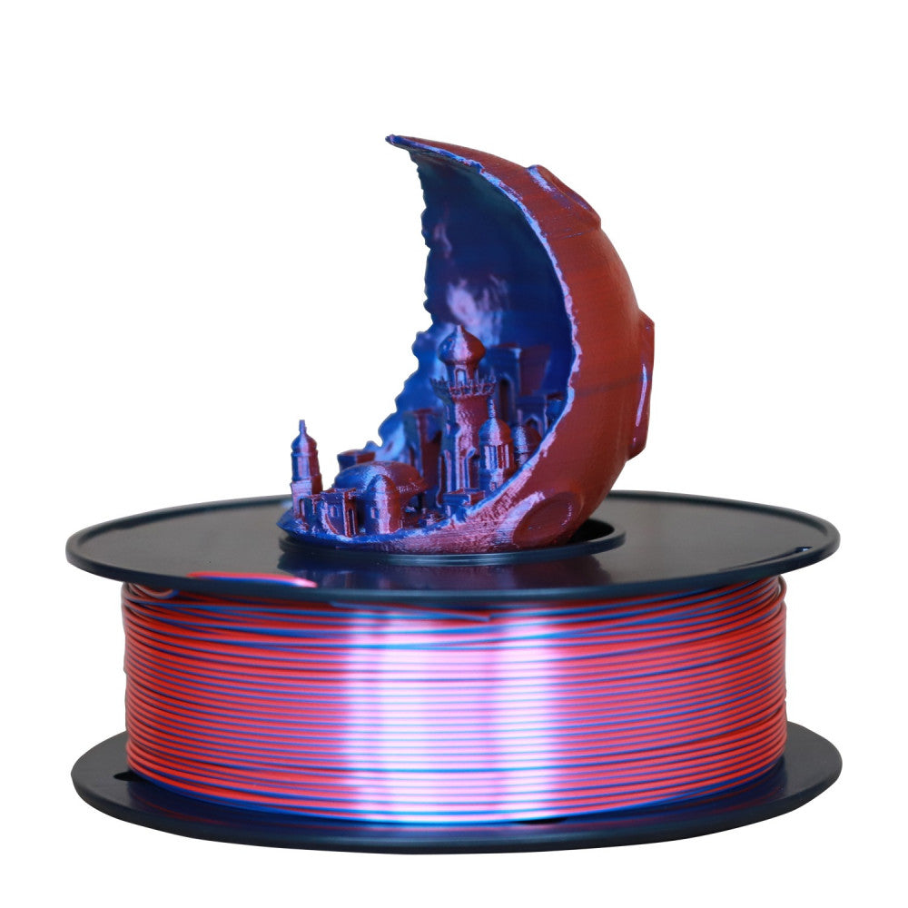 R3D - PLA Magic Silk - Bleu & Rouge (blue-red) - 1,75 mm - 1 kg