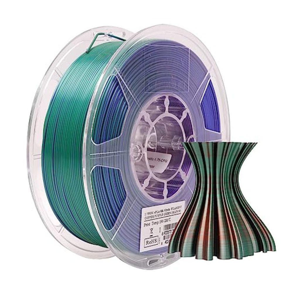 eSun - eSilk-PLA Mystic - Cuivre/Violet/Vert (Copper Purple Green)